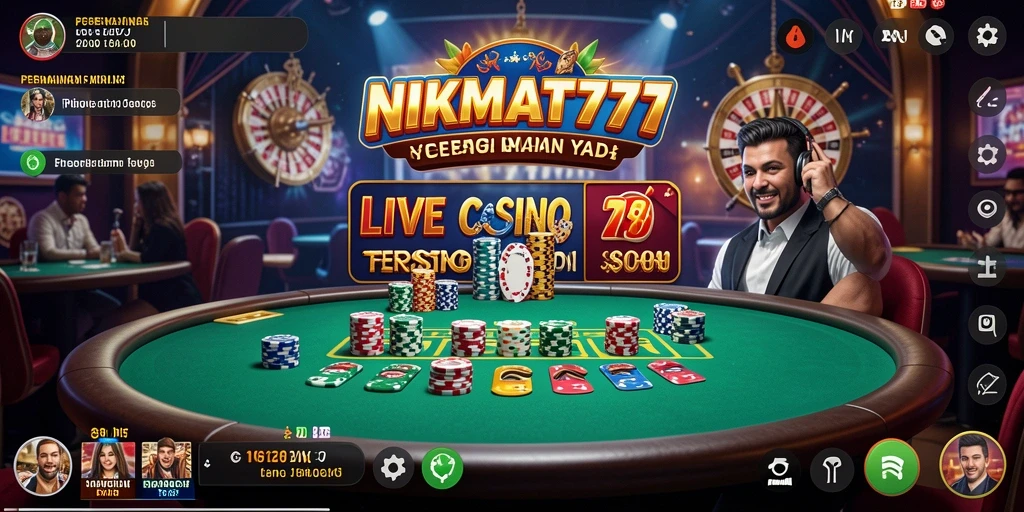 Tampilan gameplay Live Casino yang mengasyikkan di NIKMAT777.