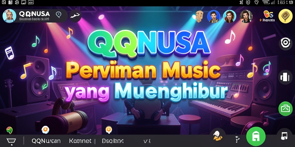 Tampilan gameplay QQNUSA yang menarik saat bermain musik.