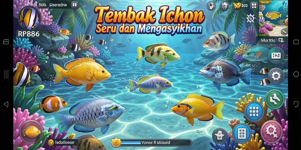 Gameplay seru dalam Tembak Ikan RP886.