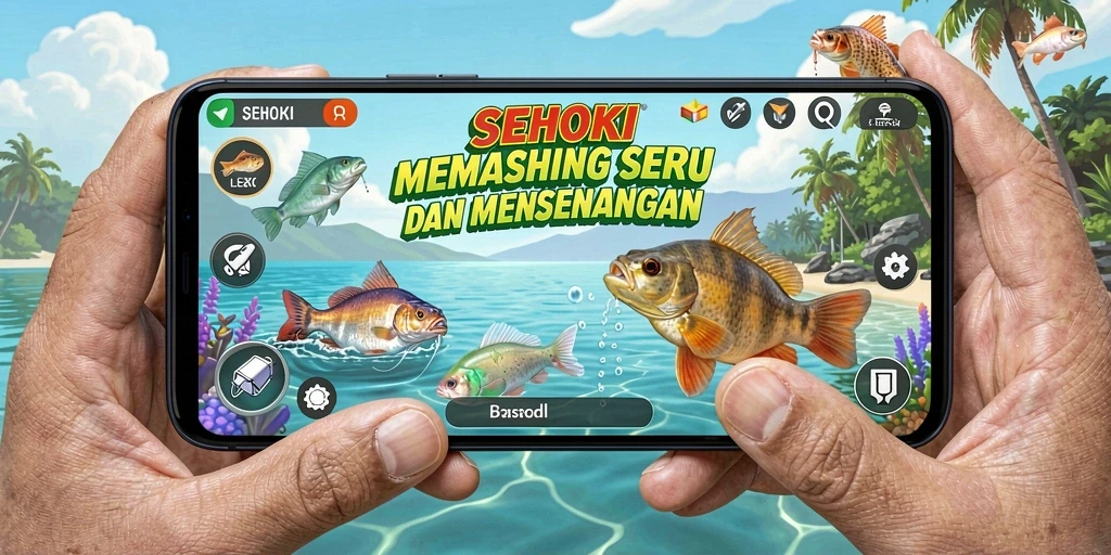 Gameplay seru saat menangkap ikan di SEHOKI.