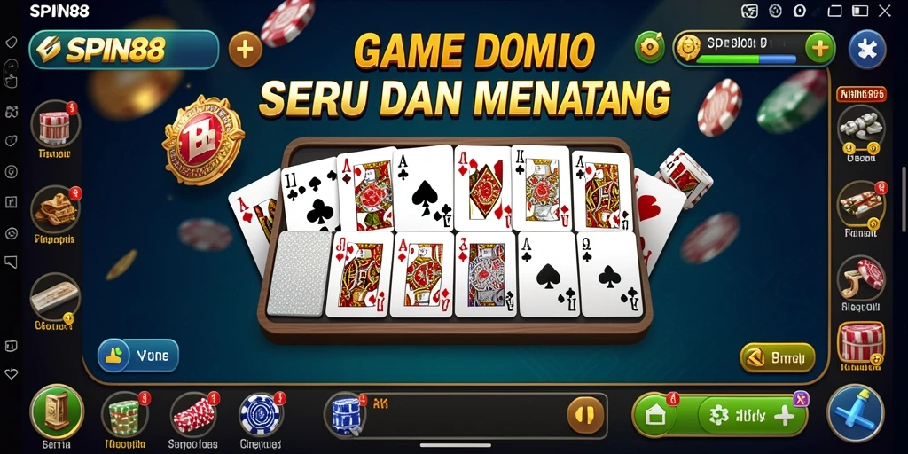 Screenshot SPIN88 menampilkan momen seru permainan Domino.