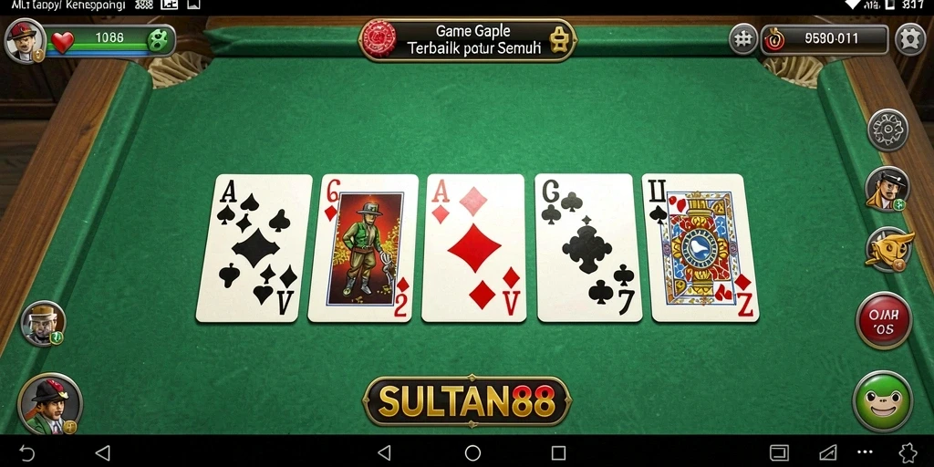 Tampilan gameplay seru SULTAN88 dengan pemain menikmati Gaple.